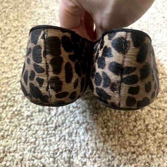 Sam Edelman S Charleen Ballet Flats Size 7.5 Shoes Leather Fur Animal Studded - Picture 6 of 7